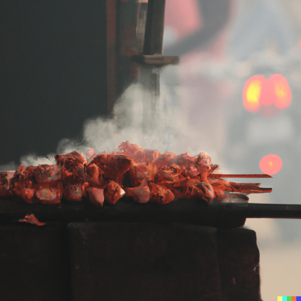 A representation of streetfood in Delhi
