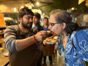 Fire Sev Puri at Mehul Shreeji Ice Bhel